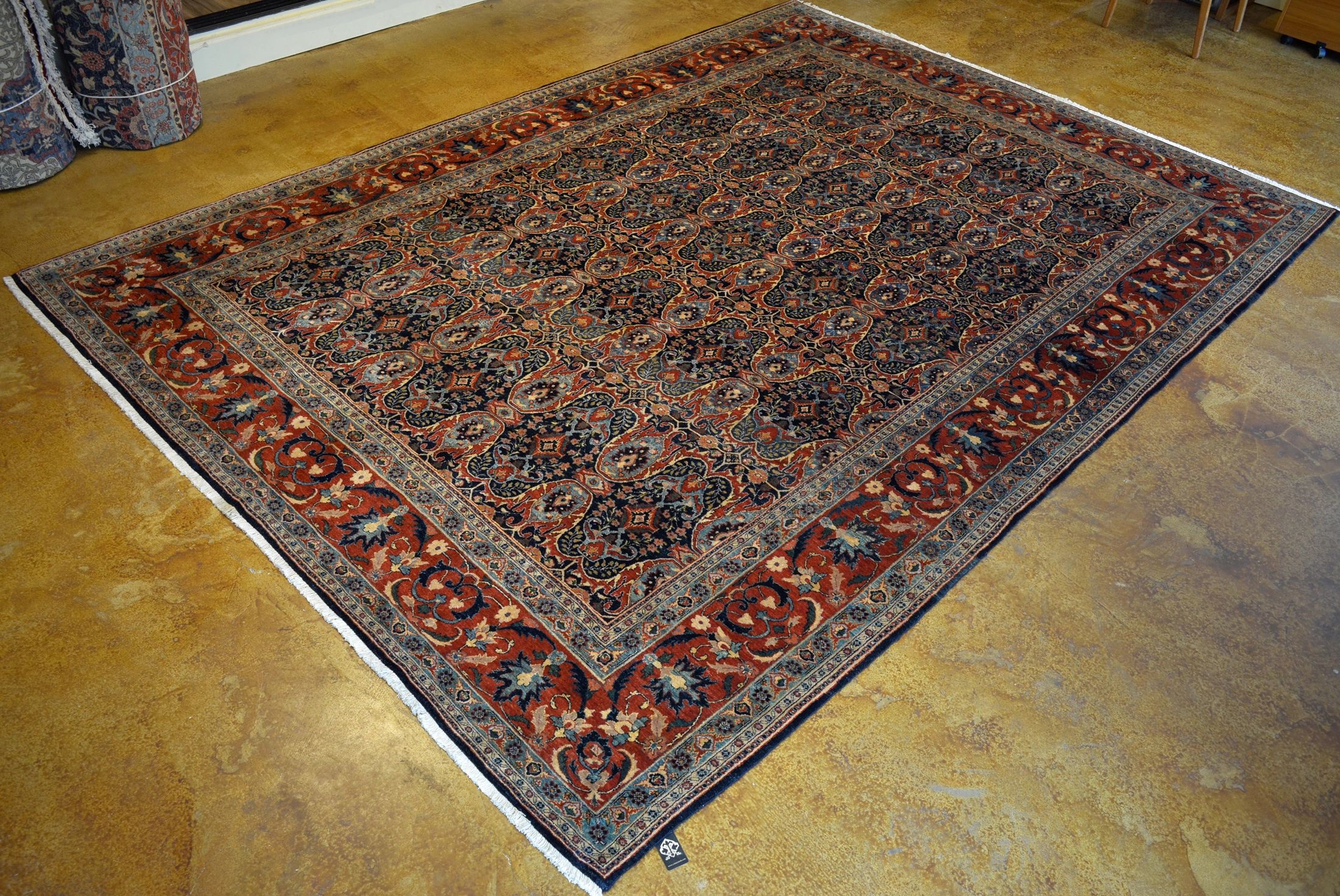 BT21456 Bidjar Carpet "Tulips" - Persian (Iran) handmade rug
