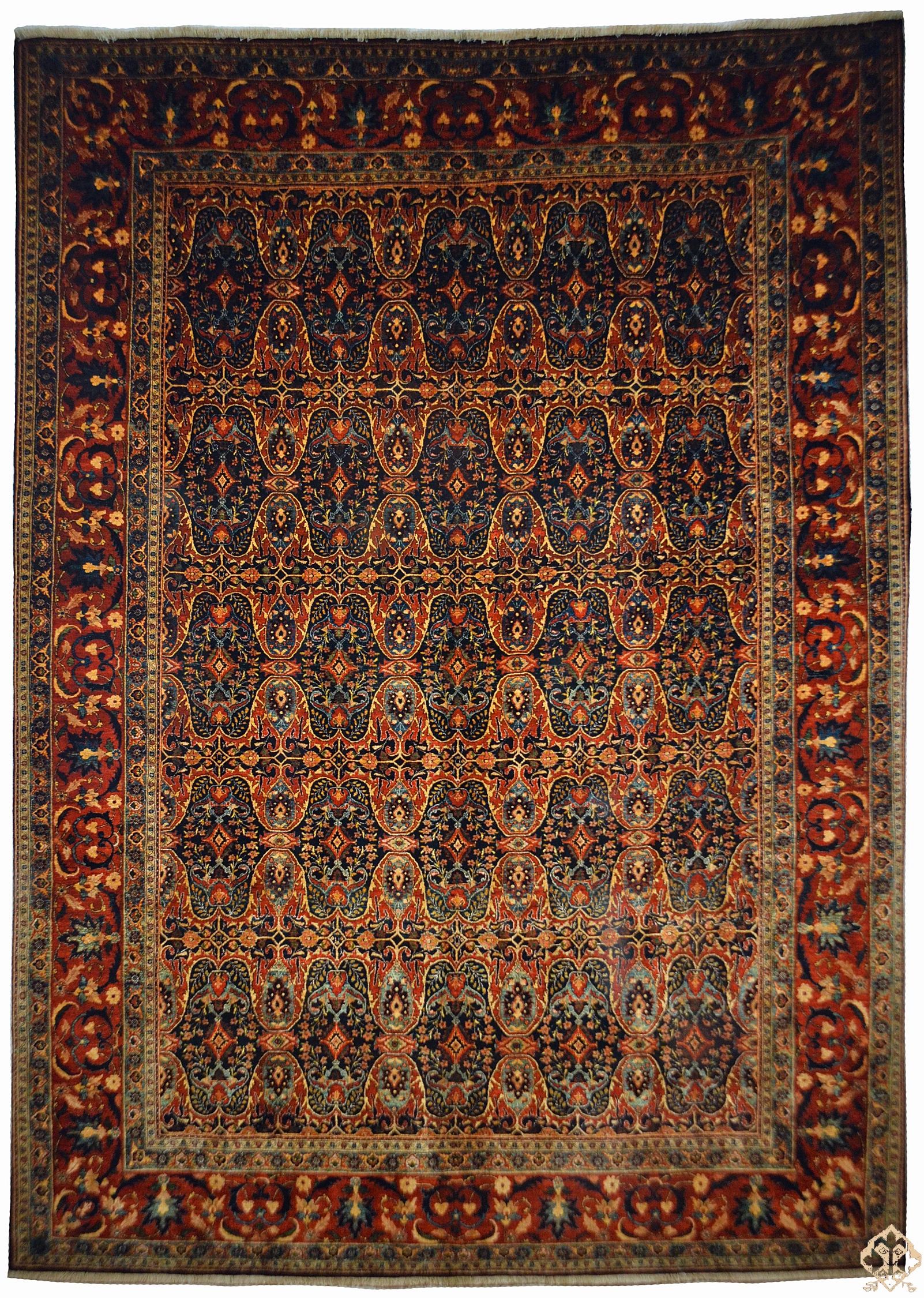 BT21456 Bidjar Carpet "Tulips" detail photo