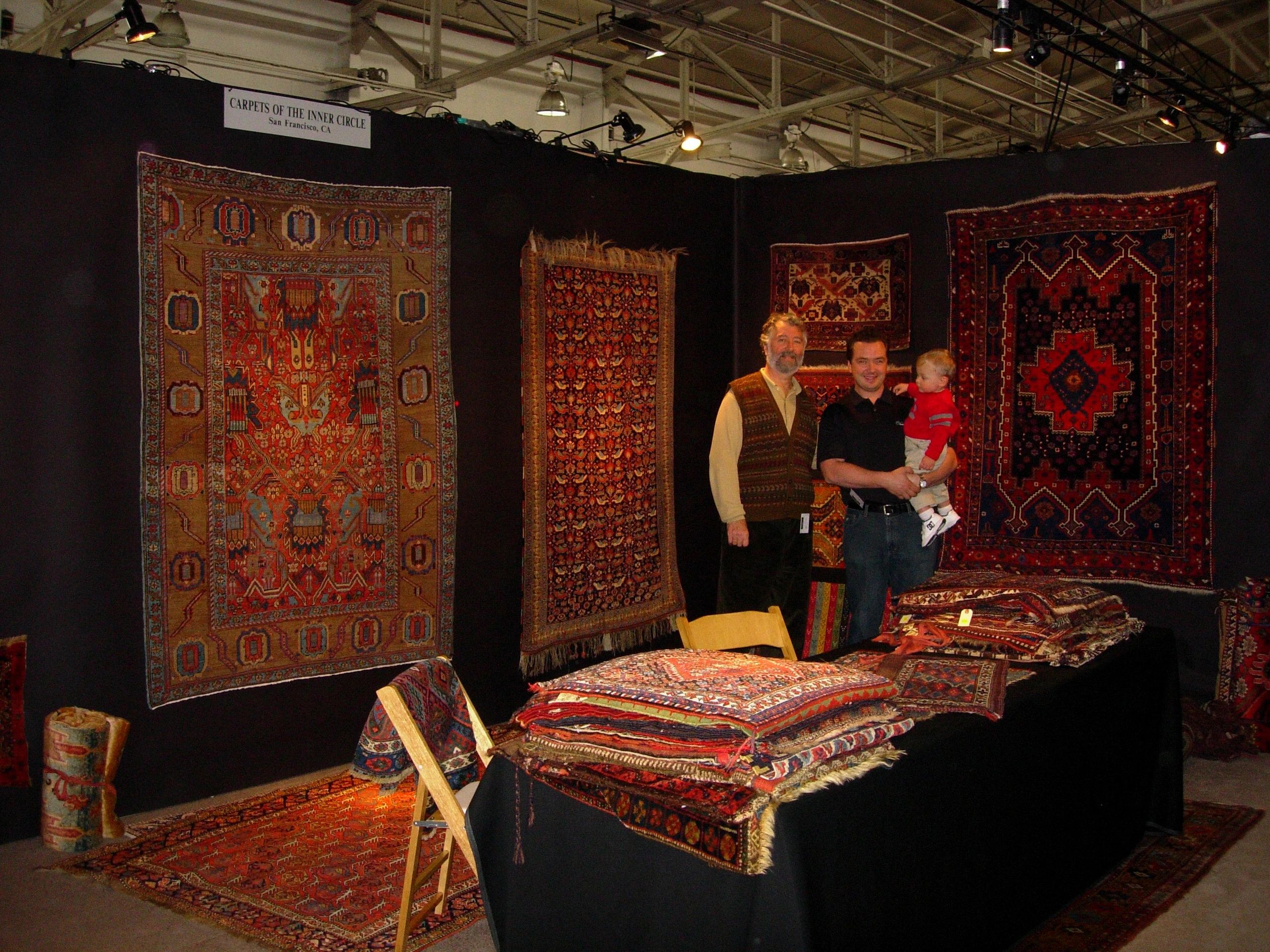 Three generations of the Carpets of the Inner Circle family at a tribal arts show