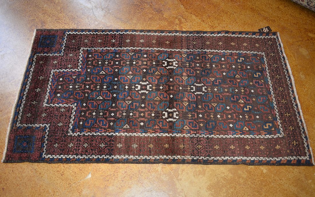 GZ1020 Timuri Baluch Prayer Rug detail photo